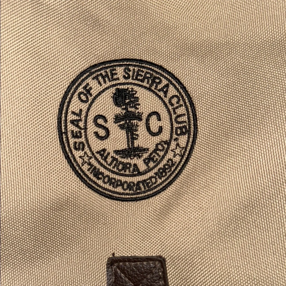 Sierra Club khaki beige lightweight Canvas Backpack Rucksack - Picture 2 of 7